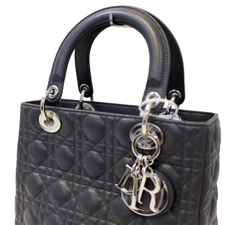 patent leather lady dior with silver chain|dior lambskin bag.